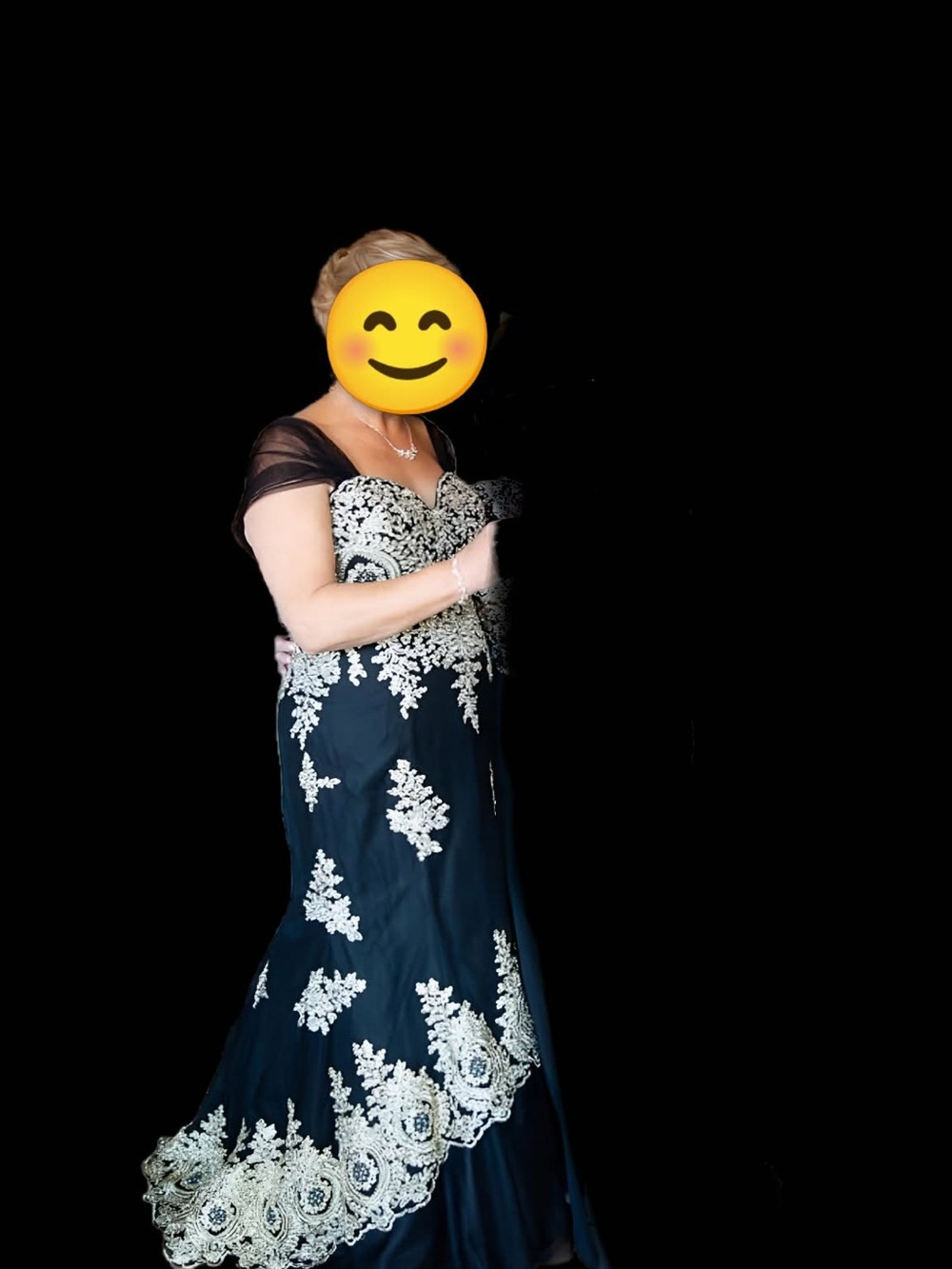 Bliss Black and Gold Embellished Wedding Dress - Picture 2 of 3